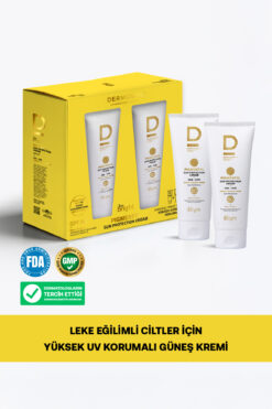 Dermoskin 2'li Be Bright Pigmentyl SPF 50+ | UVA & UVB Koruyucu | Leke Karşıtı Güneş Kremi | 75+75 ml