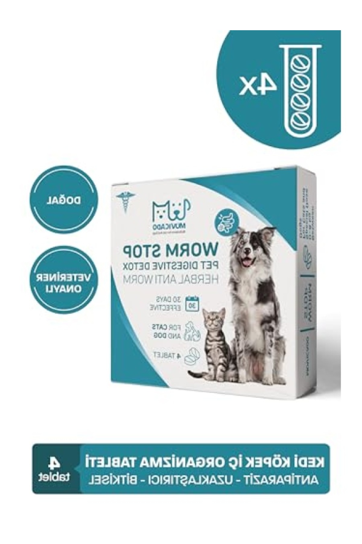 markentegra Bitkisel İç Dış Parazit Uzaklaştırıcı Damla ve Ödül Tableti Seti - Görsel 2