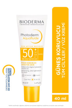 Bioderma Photoderm Aquafluid SPF50+ Tüm Ciltler için Yüksek Korumalı Yüz Güneş Kremi 40 ml