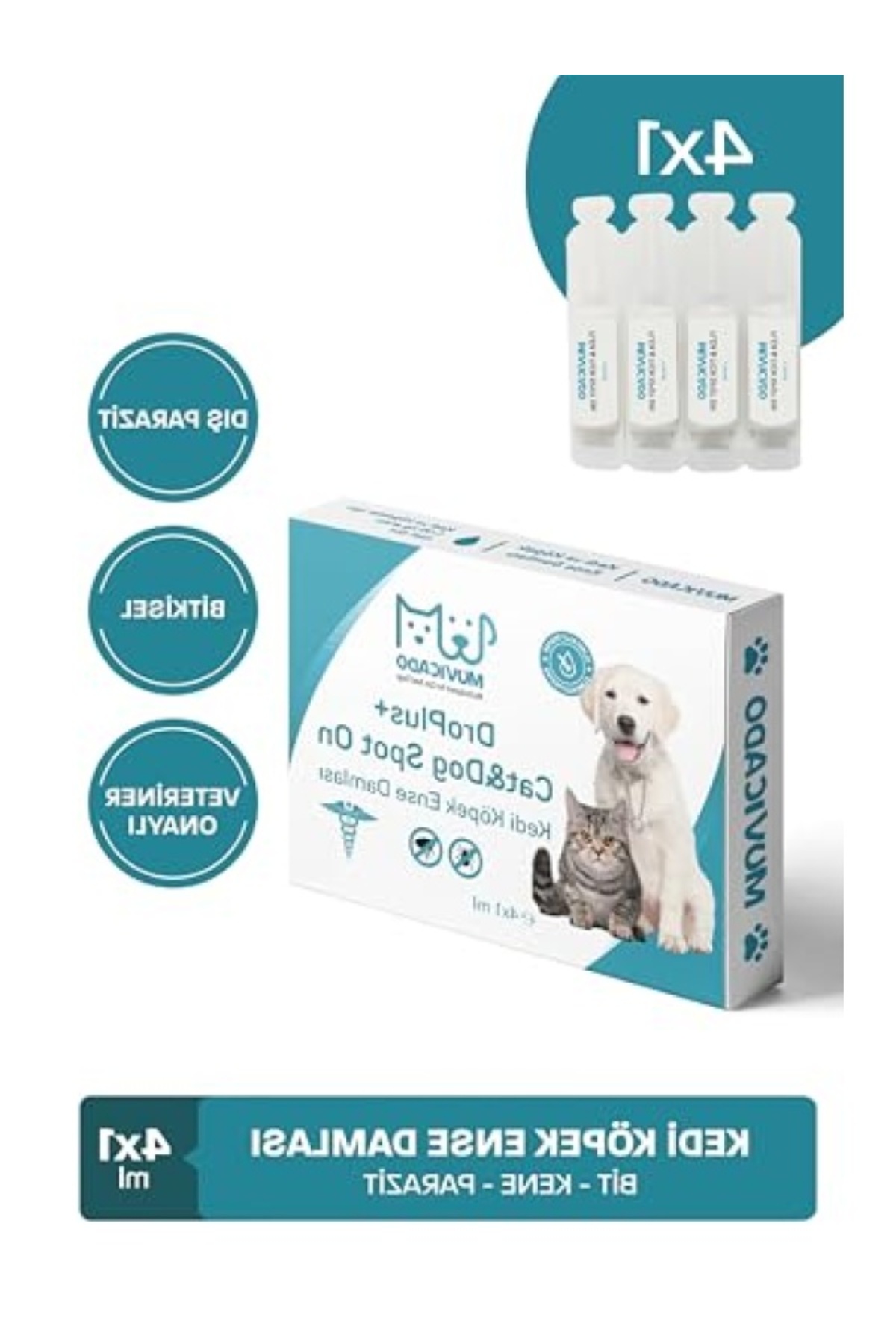 markentegra Bitkisel İç Dış Parazit Uzaklaştırıcı Damla ve Ödül Tableti Seti - Görsel 3