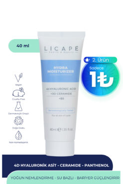 Licape Yoğun Nemlendirici Aydınlatıcı 4D Hyaluronik Asit Su Bazlı Moisturizer Krem 40ml