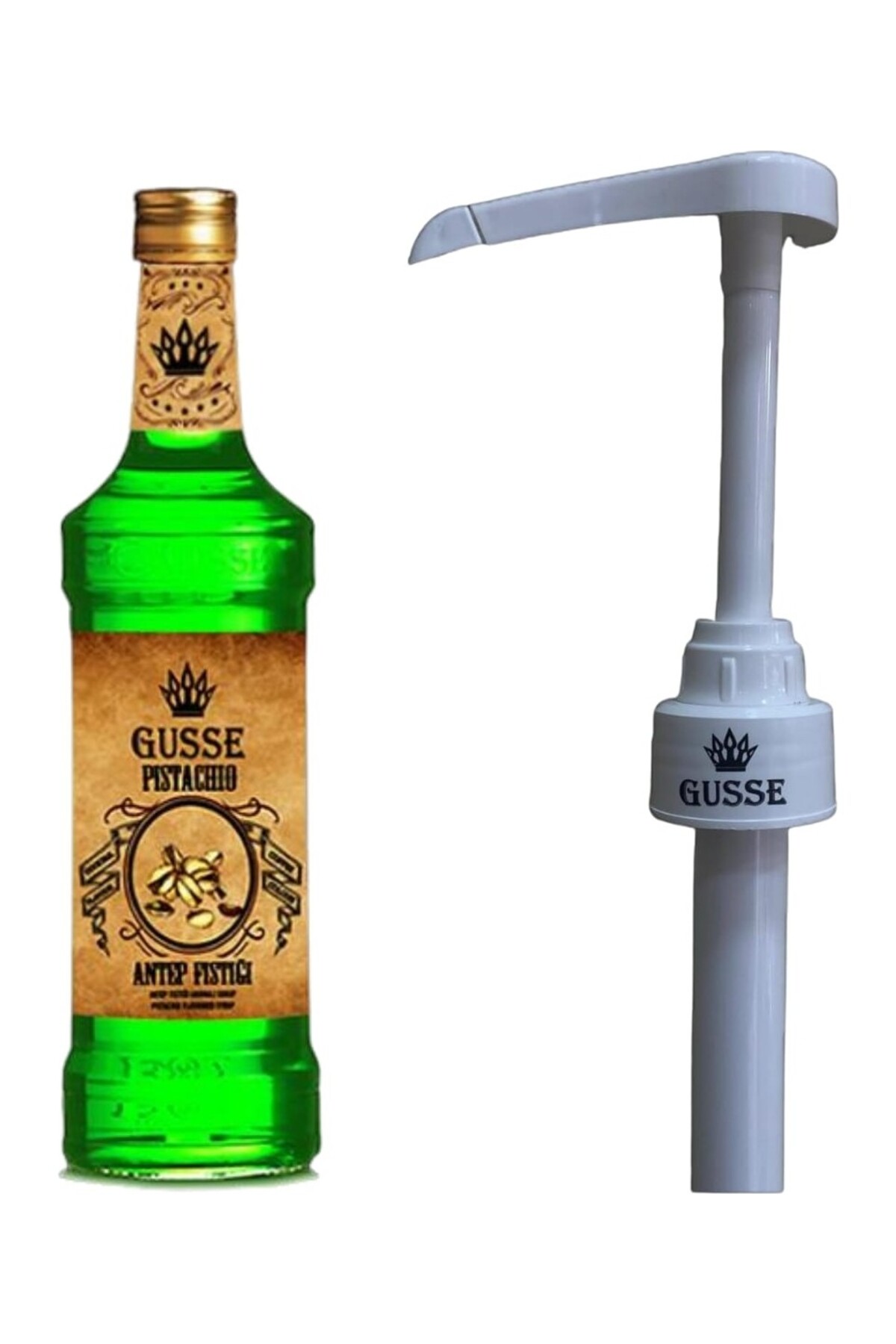 Gusse Fıstık Şurubu 700 ml ve Şurup Pompası
