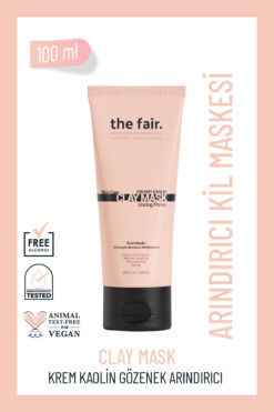 the fair. the fair. Creamy Kaolin Yağlı ve Karma Ciltler için Gözenek Temizleyici Kil Maskesi 100 ml