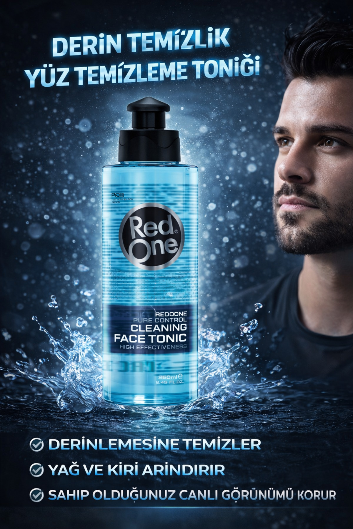 Red One Redone Yüz Temizleme Toniği Ve Akne Karşiti Makyaj Temizleme - Vegan 250 ml