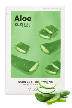 Missha Aloe Vera Özlü Esnek Görünüm Sunan Yoğun Nemlendirici Yaprak Maske (1ad) Airy Fit Sheet Mask Aloe