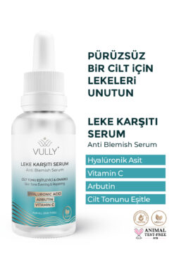 VULLY Cilt Tonu Eşitleyici - Onarıcı - Leke Karşıtı Serum 30ml (%2 ARBUTİN -% 2HYALURONİC - %2 VİTAMİN C)