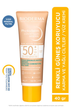 Bioderma Photoderm Cover Touch Spf50+ Light Karma Yağlı Ciltler Kapatıcı Etkili Renkli Güneş Kremi 40 Ml