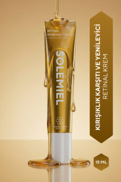 Solemiel Retinal ve Peptit İçeren Cilt Görünümünü Aydınlatan ve Pürüzsüz Görünüm Sağlayan Bakım Kremi 15 ML
