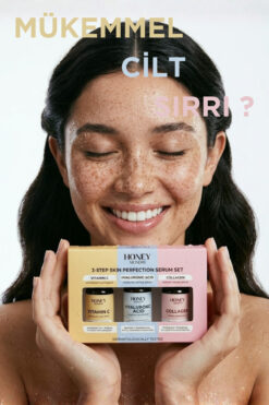 HONEY MONDAY 3 Aşamalı Cilt Mükemmelleştirme Serum Seti | Antioksidan Işıltı, Peptit Nemlendirici, Sıkılaştırıcı