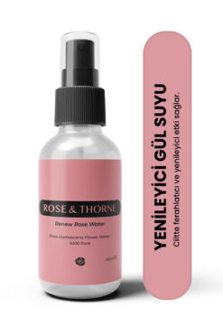 ROSE & THORNE Cilt Yenileyici Canlandırıcı Gözenek Sıkılaştırıcı %100 Doğal Gül Suyu - 100ml - Vegan