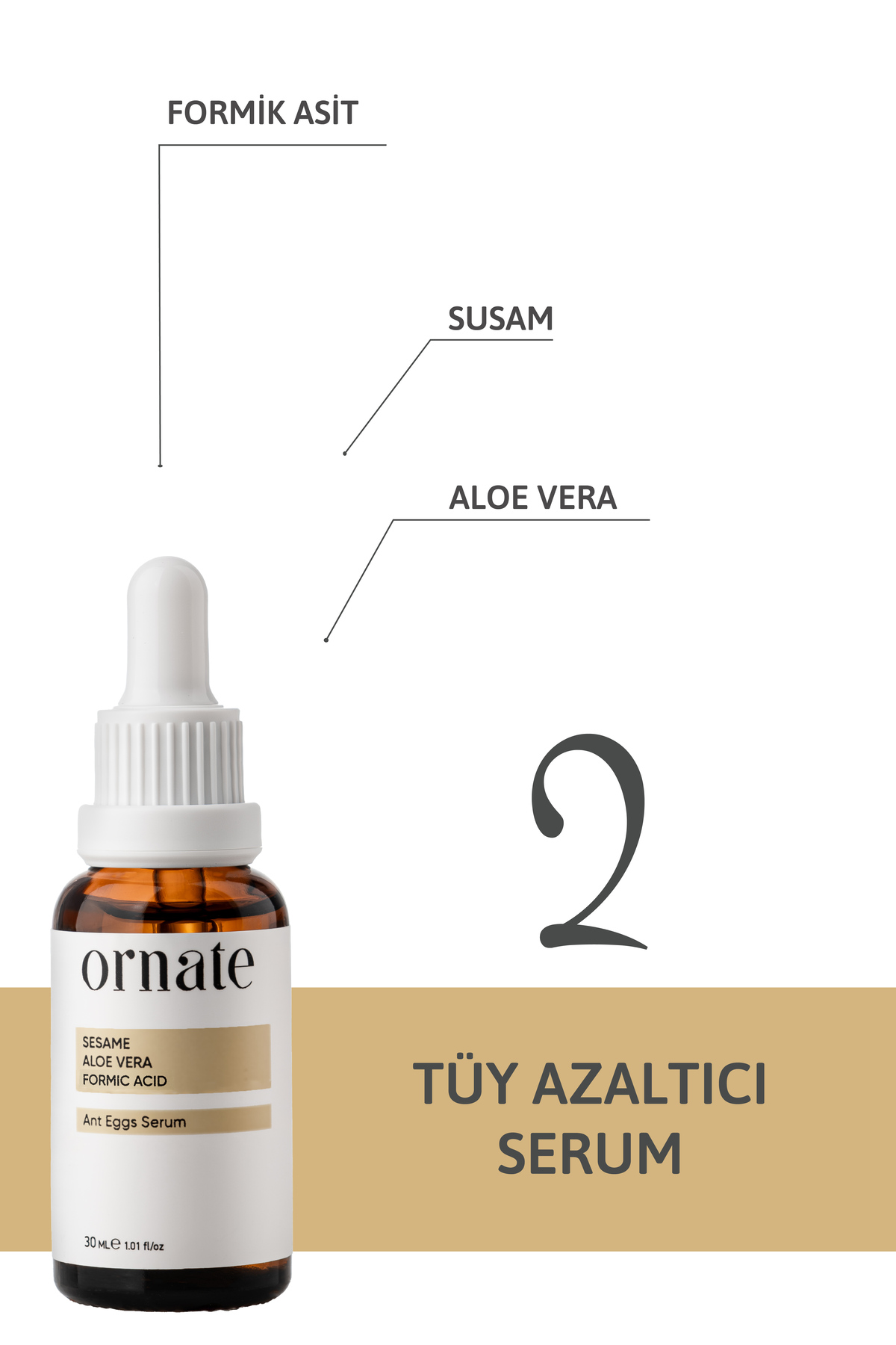 ORNATE Karınca Yumurtası Yağlı Tüm Vücut için Tüy Azaltıcı ve Aydınlatıcı 3’lü Tüy Bakım Seti - Görsel 3