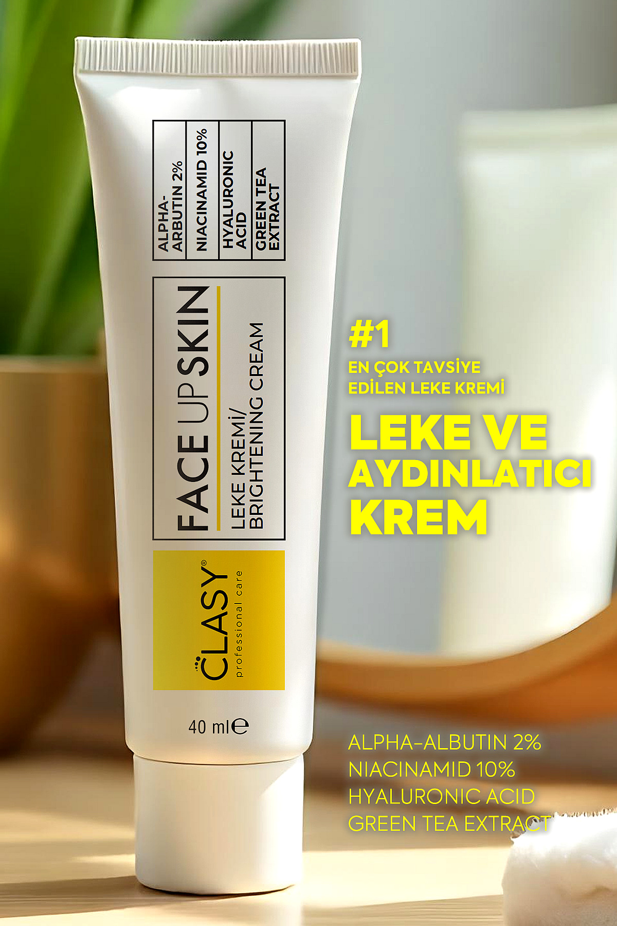 Clasy Care Face Up Skin Aydınlatıcı Leke Kremi, Leke Karşıtı, Siyah Nokta 40ml