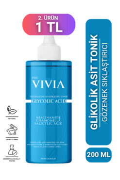 The Vivia Canlandırıcı, Gözenek Sıkılaştırıcı ve Leke Karşıtı Glikolik Asit Tonik Tüm Cilt Tipleri 200 ml