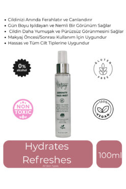 MSAY PREMIUM SKIN CARE Hyaluronik Asit, Panthenol, Gül, Lavanta, Papatya Sularıyla Nemlendirici,Ferahlatıcı,Tazeleyici Mist