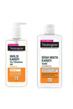 Neutrogena SİVLCE KARŞITI YÜZ TEMİZLEME JELİ 200ml+SİYAH NOKTA KARŞITI TONİK 200 ml