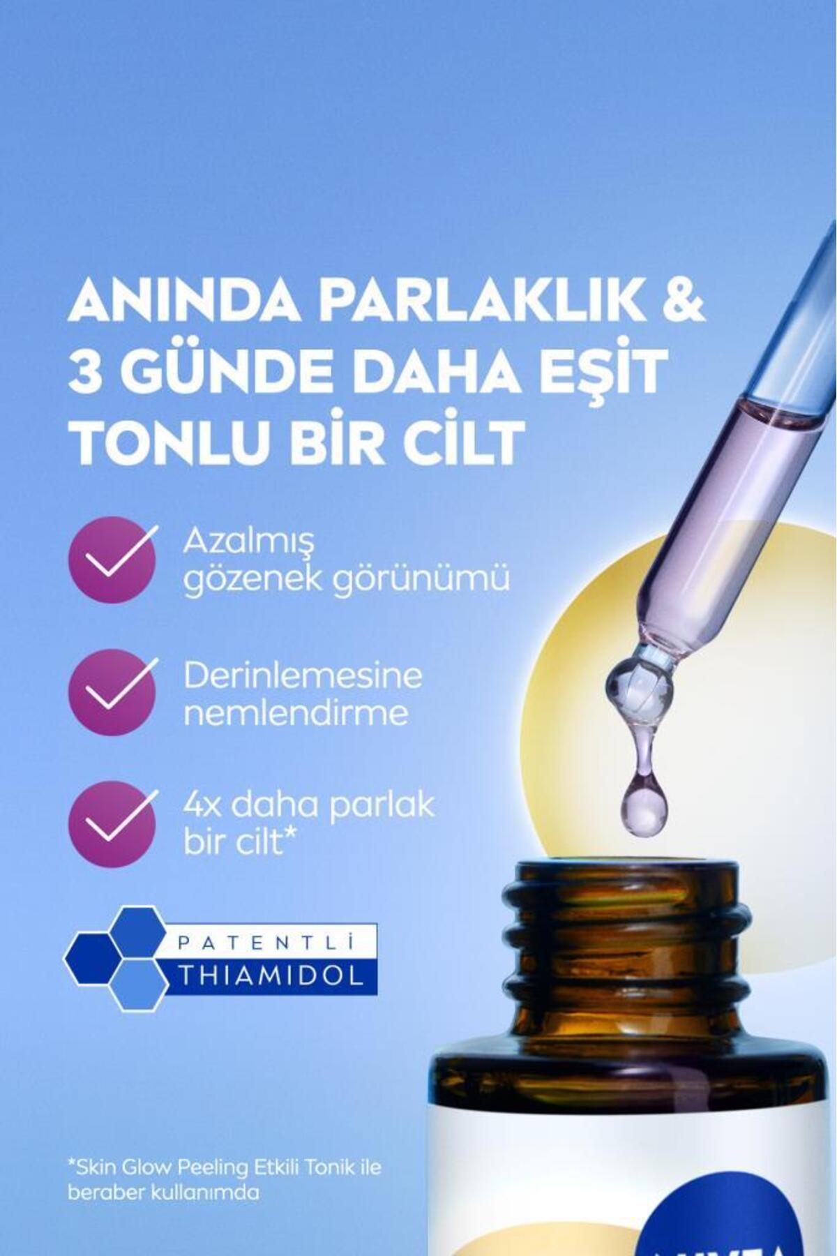NIVEA Luminous630 Skin Glow Anında Aydınlatıcı Serum 30ml, Eşit Cilt Tonu, Thiamidol, Niasinamid, AloeVera - Görsel 2