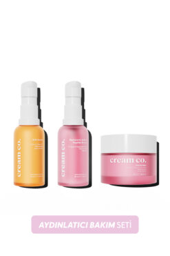 Cream Co. Dolgunlaştırıcı Canlandırıcı Leke Karşıtı Yenileyici Nemlendirici Aydınlatıcı Bakım Seti