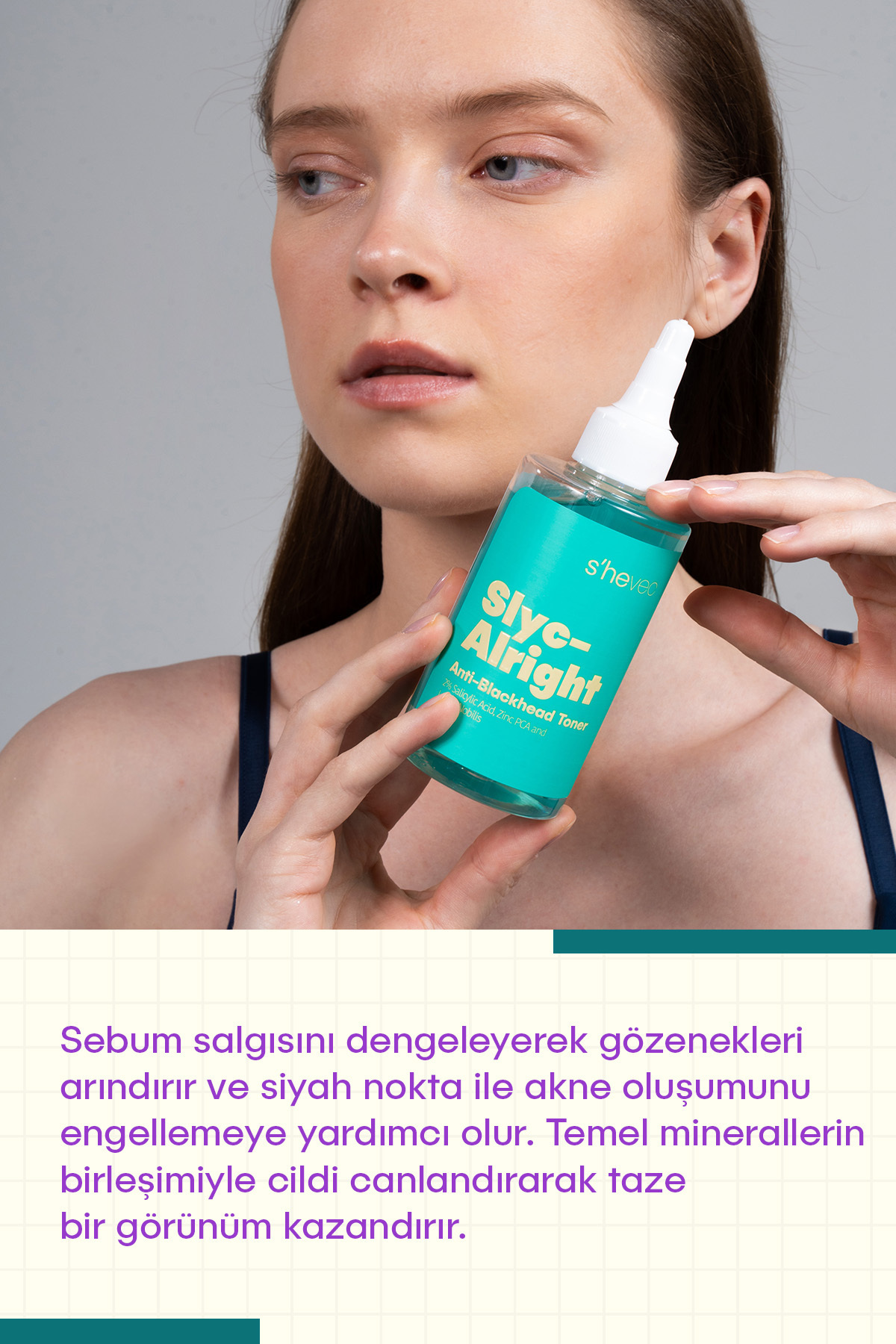 s'hevec Siyah Nokta Karşıtı ve Gözenek Sıkılaştırıcı Salisilik Asit 200 ml Vegan Tonik Slyc–Alright - Görsel 2