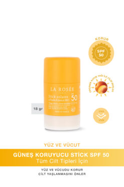 La Rosee Paris YÜKSEK KORUMALI GÜNEŞ KORUYUCU STİCK Organik Kayısı Yağı İçeren SPF 50 18 g