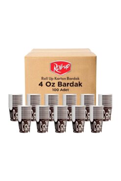 Roll-Up 4oz Türk Kahvesi Ve Espresso Karton Bardak 100 Adet