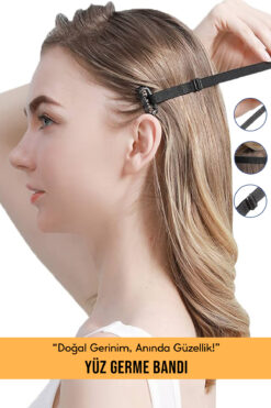 Genel Markalar Kahverengi Yüz Germe Bandı – Tokalı Cilt Toparlayıcı Bant (1 Adet)