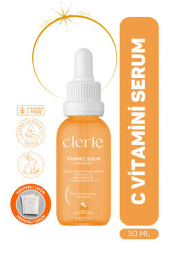 Clerie Cosmetics Yoğun Vitamin C Serum, Leke Karşıtı Cilt Tonu Eşitleyici, Renk Açıcı - Niacinamide + C Vitamini