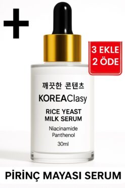 KOREAClasy Cam Gibi Bir Cilt | Pirinç Mayası Beyazlatıcı Aydınlatıcı Leke Karşıtı Niacinamide Panthenol Serum