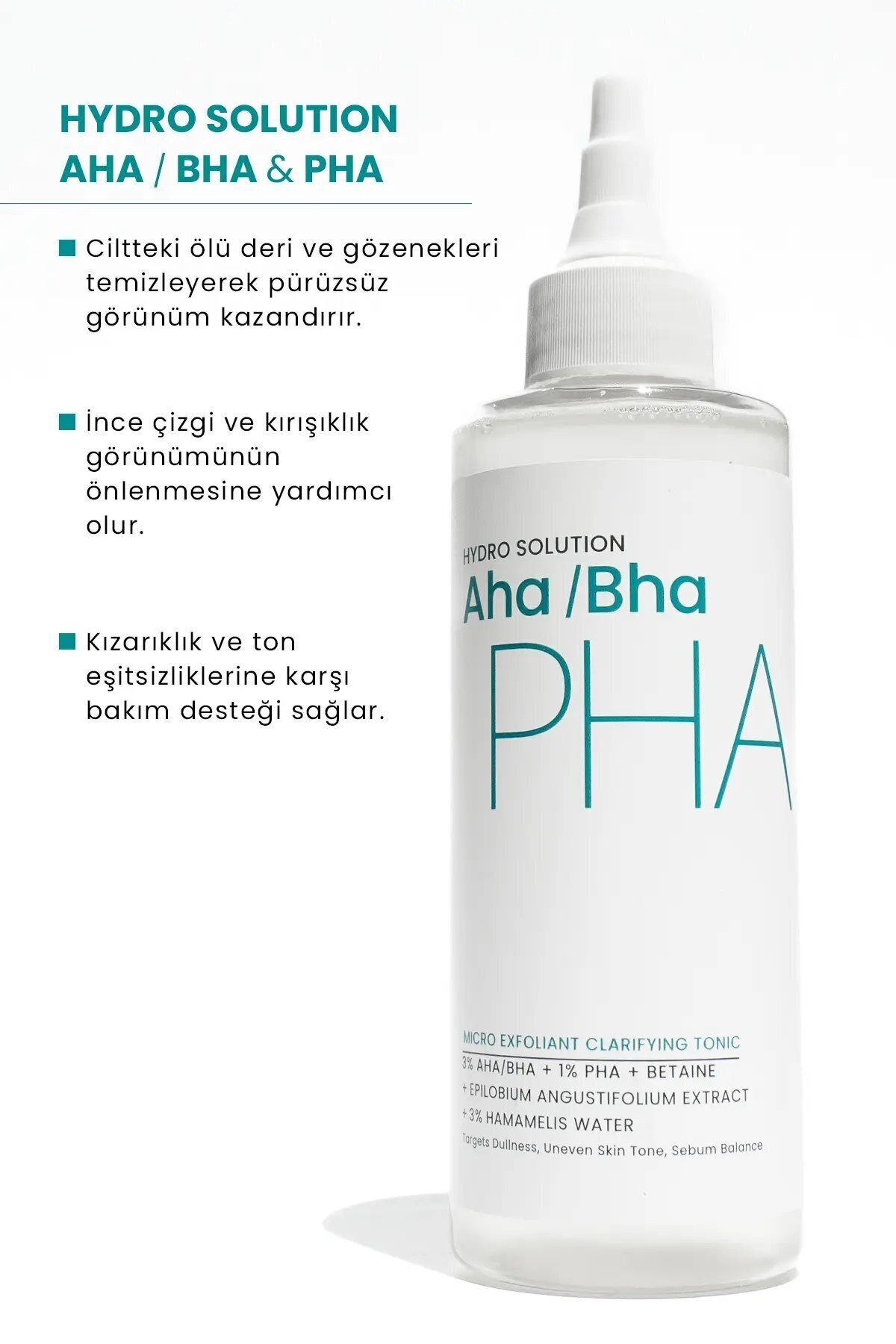 PROCSIN Hydro Solution Aha/bha Ve Pha Mikro Peeling Temizleyici Cilt Tonu Eşitleyici Tonik 200 ml - Görsel 2
