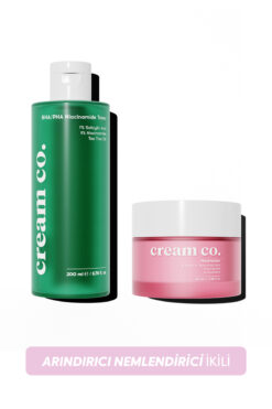 Cream Co. Arındırıcı Aydınlatıcı Akne Karşıtı Matlaştırıcı Nemlendirici İkili