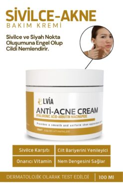 LVİA Vitamin İçeren Sîvîlce Önleyici Krem Siyah Nokta Sîvîlce - Âkne Karşıtı, Lèke Giderici Yüz Kremi