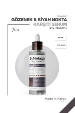 Dr.Melaxin Siyah Pirinç Özlü | Gözenek & Siyah Nokta Karşıtı | Arındırıcı Peeling Serum 80ml