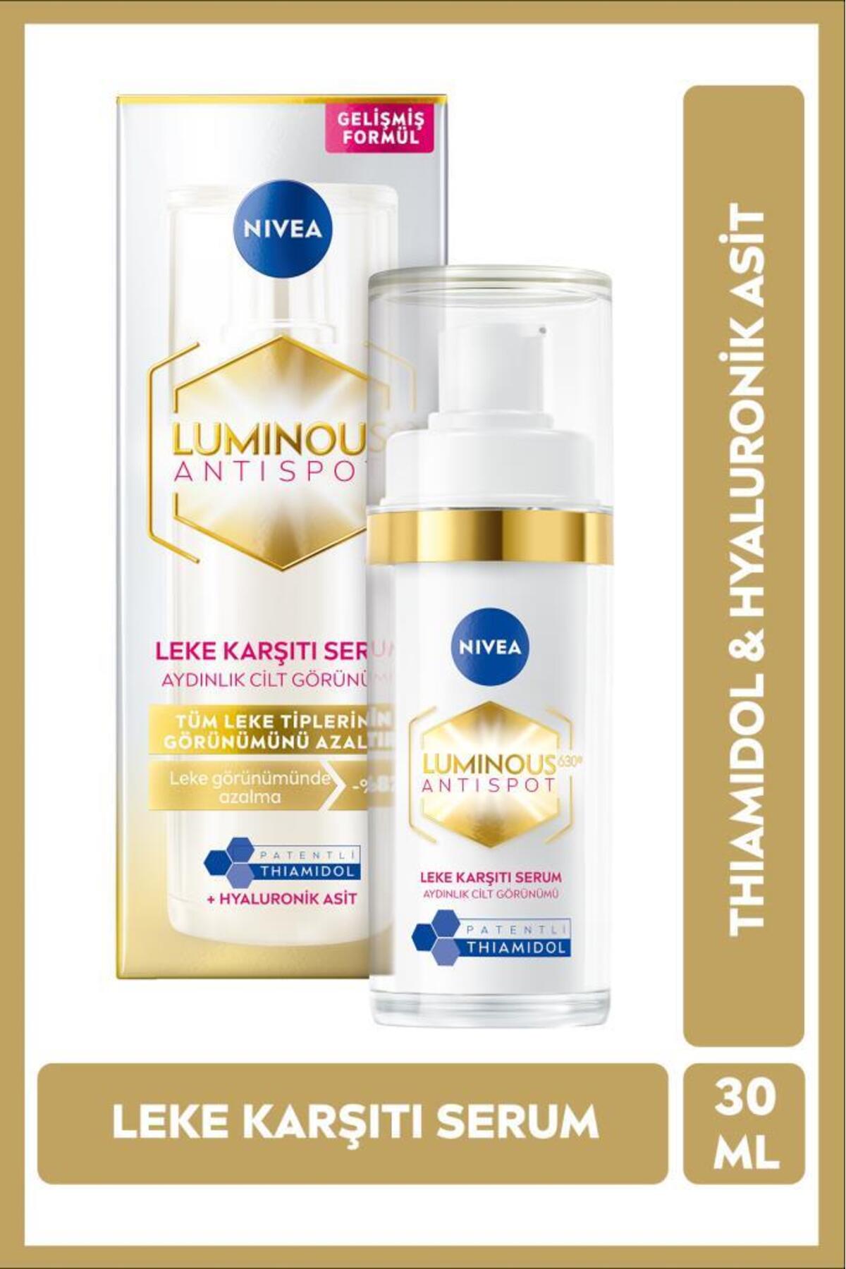 NIVEA Luminous630 Leke Karşıtı Cilt Serumu 30ml, Hyaluronik Asit, Ton Eşitleyici, Thiamidol, Nemlendirici