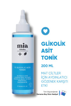 mia klinika %7 Glikolik Asitli Arındırıcı ve Gözenek Sıkılaştırıcı Tonik 200 ML