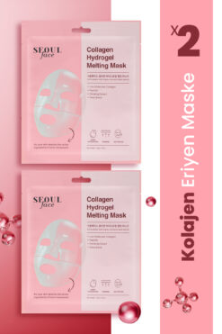 Dermal Kolajen Hydrojel Şeffaflaşan Kore Yüz Maskesi Nemlendirici Besleyici Eriyen Maske 34g 2 Adet