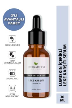 Herbaderm Süper Serum (lumiskin %4) Leke Karşıtı 30 ml X2