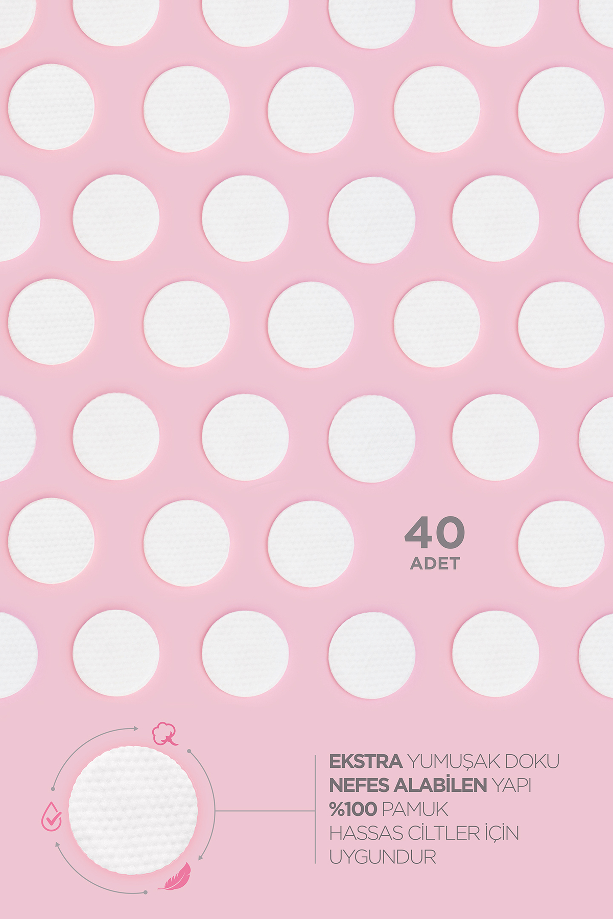 ÖZDEN ÖZDOĞAN Gül Suyu Ve Niacinamide Içerikli Gözenek Sıkılaştırıcı, Onarıcı Ve Nemlendirici Tonik Ped (40 ADET) - Görsel 3