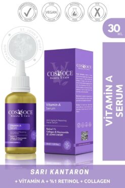 COSVOCE Vitamin A Yaşlanma Karşıtı Cilt Bakım Serumu 30 ml Retinol%1 Collagen Niacinamide)