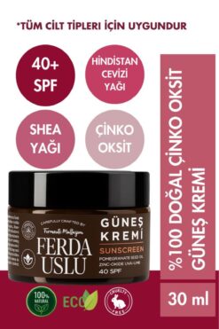 Fermente Mutfağım Mineral Güneş Kremi 40SPF - Nar Çekirdeği Yağı + Çinko Oksit 30 ml