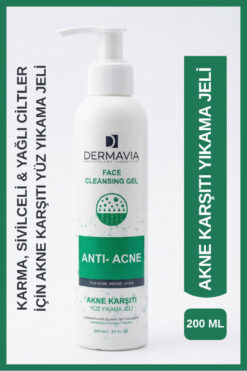 Dermavia Akne Karşıtı Yüz Yıkama Jeli 200 ml - Salisilik Asit & Zinc PCA ile Cilt Temizliği