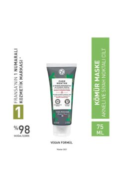 Yves Rocher Karma, Yağlı Ve Akneye Eğilimli Ciltler Için Pure Menthe Kömür Maske-75 ml