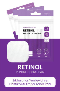 Dermal Retinol Peptit Kaldırma Pedi Yaşlanma Karşıtı Kore Tonik Ped 12 Adet