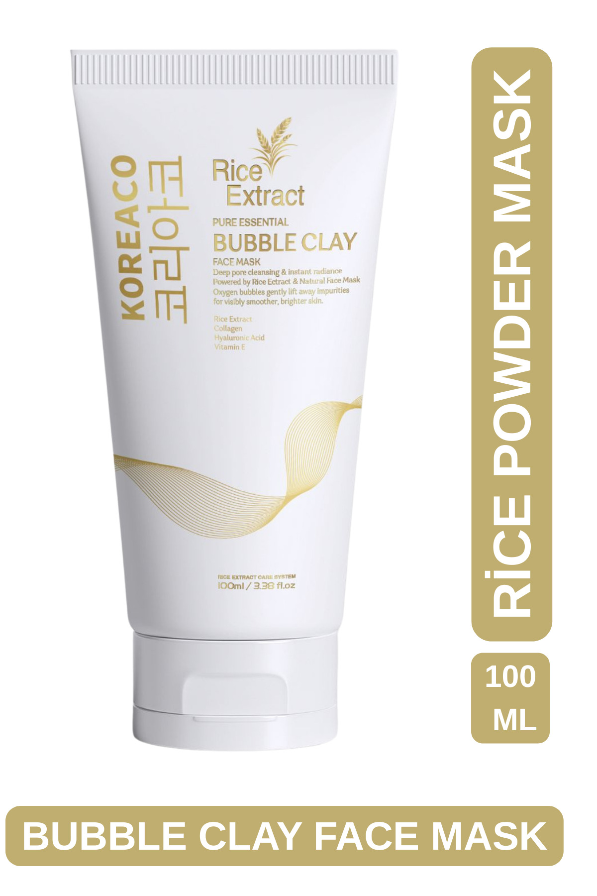 KOREACO Pirinç Özlü Mucize Bubble Clay Yüz Maskesi | Beyazlatıcı Aydınlatıcı Köpüren Yüz Maskesi 100 ml