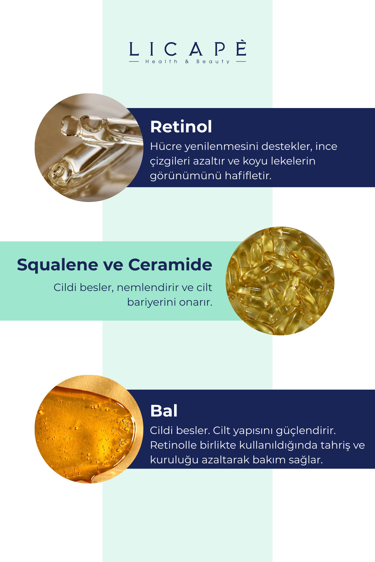 Licape Cilt Yaşlanması Karşıtı Aydınlatıcı %0.3 Retinol Serum 30ml - Görsel 3