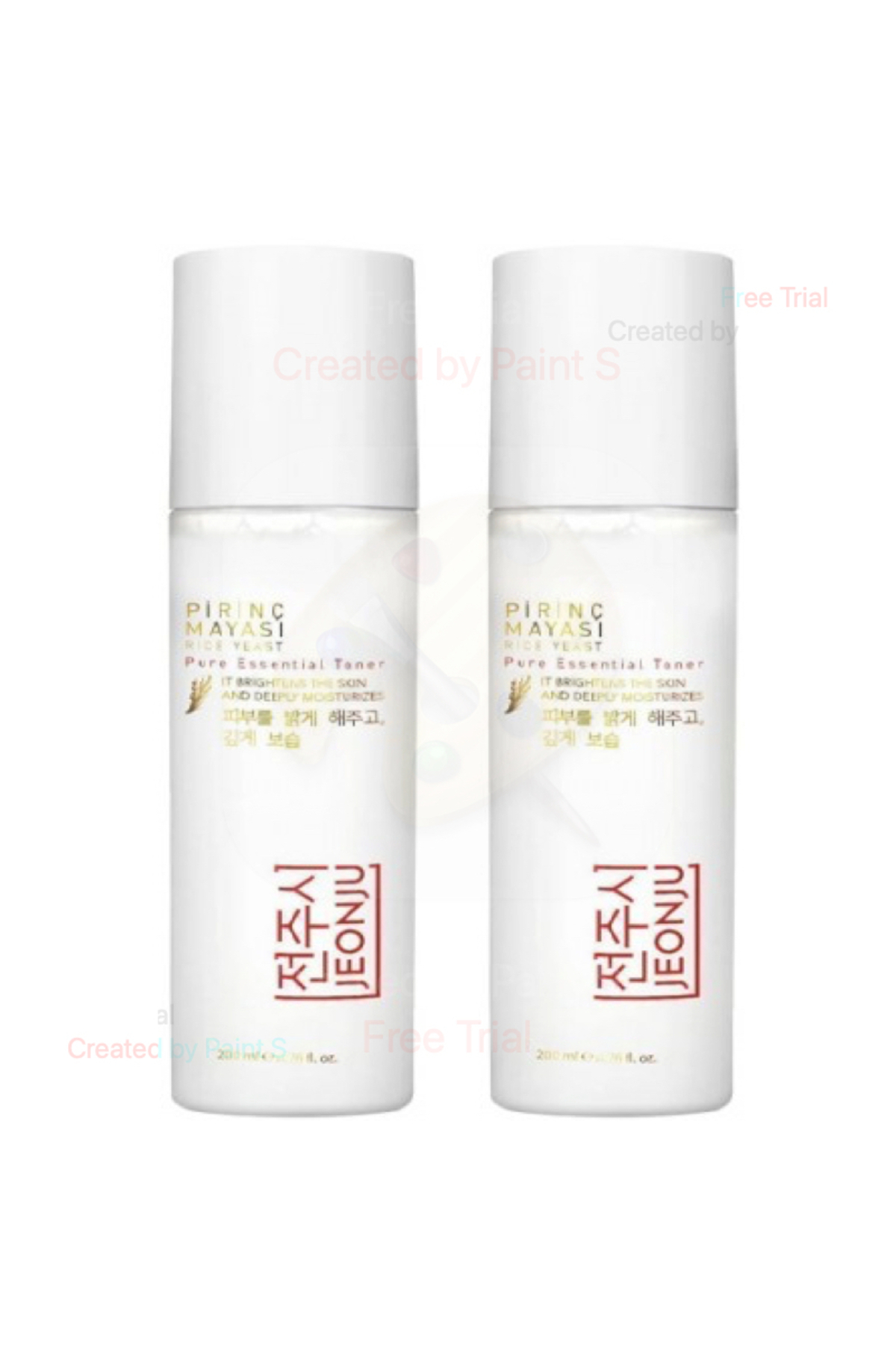 JEONJU 2 ADET Pirinç Mayası Beyazlatıcı Aydınlatıcı Leke Karşıtı Nemlendiri Tonik