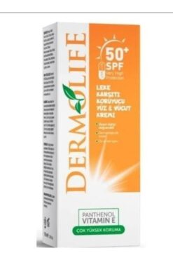 Dermolife Leke Karşıtı Yüz Ve Vücut Gunes Kremi 50 Spf Suya Dayanıklı Panthenol Vitamin E 100.ml