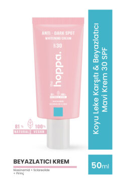 the hoppa. Koyu Leke Karşıtı & Beyazlatıcı Mavi Krem 30 SPF Niasinamid + Sclareolide + Pirinç 50 ML