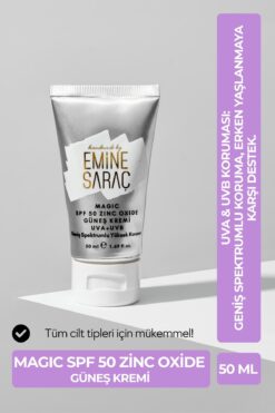 HANDMADE BY EMİNE SARAÇ SPF 50 Güneş Kremi | Leke Karşıtı ve Nemlendirici | Geniş Spektrum Yüksek Koruma 50ml