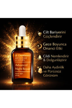Le Charmant Advanced Night Repair Gece Serumu 30 ml | Cilt Onarıcı ve Aydınlatıcı Gece Bakımı