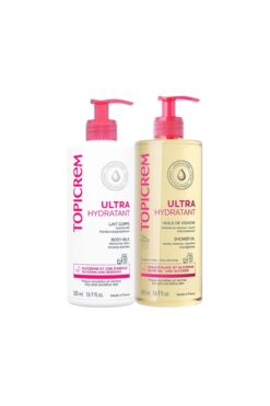 Topicrem Ultra Hydratant Body Milk 500ml + Ultra Hydratant Shower Oil 500ml Kofre