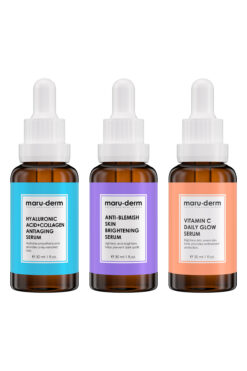 Maru.Derm Maruderm 3'lü Fırsat Serum Seti - Leke Serumu, Hyalüronik Asit Serum, C Vitamini Serumu